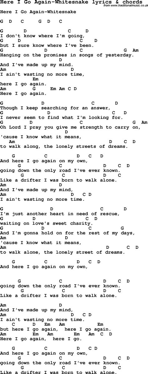 song here i go again lyrics